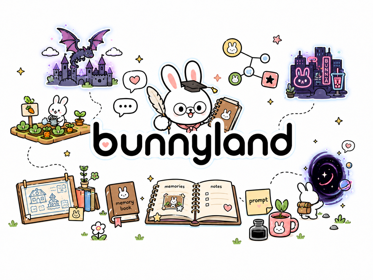 Bunnyland title logo.